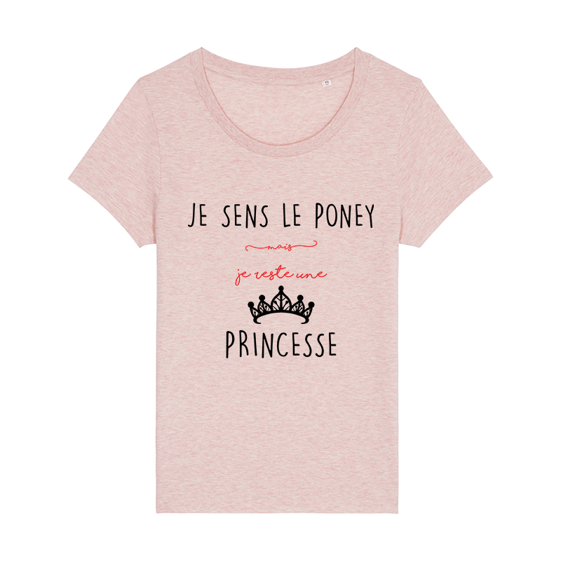Tee-shirt cavalière princesse rose
