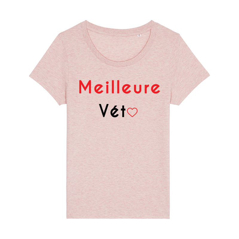 tee shirt rose vétérinaire
