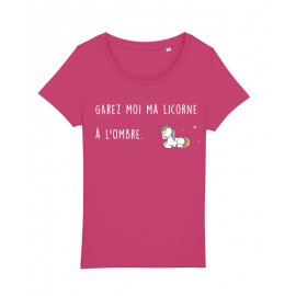 tee-shirt licorne femme rose