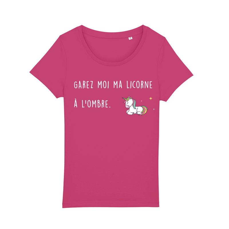 tee-shirt licorne femme rose