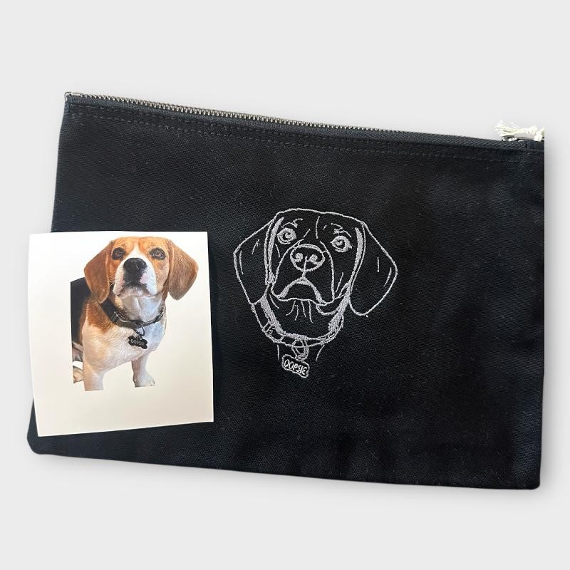 Pochette protège carnet chien personnalisée Pochette protège carnet chien personnalisée